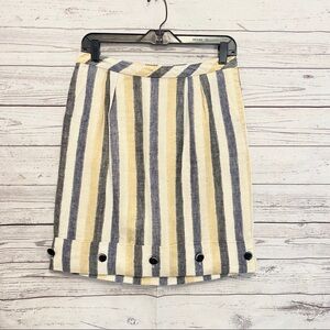 Edme & Esyllte | Anthro striped skirt button hem